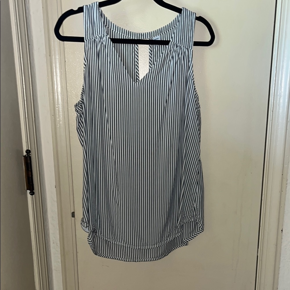 Old Navy grey and White Relaxed Tank Top